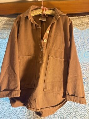 Ship Supply: the Curtis Top. Casual mauve Pullover Shirt Jacket